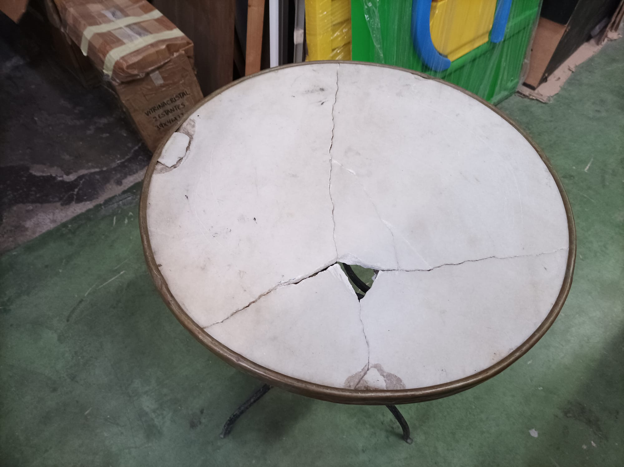 mesa bar hierro marmol 79xo54 (18eu.) 1u